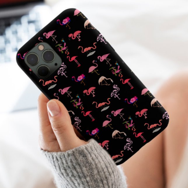 Stilvoll schwarz rosa Flamingos Niedliches Baby-Ti Case-Mate iPhone Hülle (Von Creator hochgeladen)