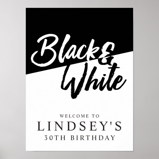Stilvoll, schwarz und weiß poster (Vorne)