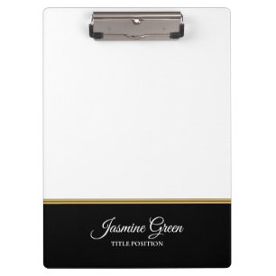Stilvoll Schwarz-Weiß Klemmbrett