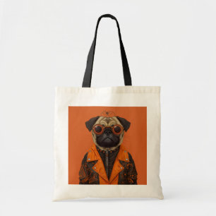 Stilvoll Spooky Mops Tote Bag Tragetasche