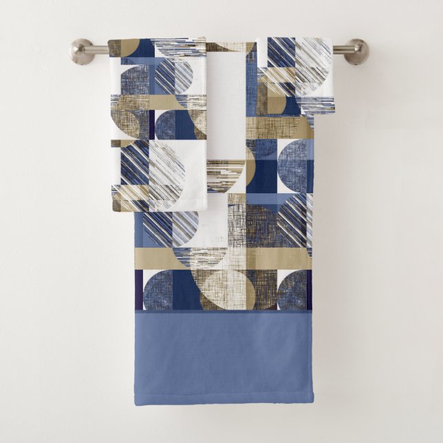 Stilvoll strukturiert geometrisch badhandtuch set (Insitu)