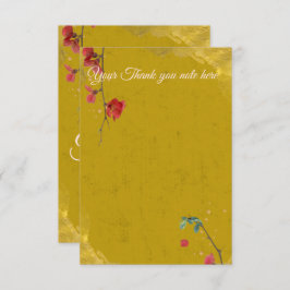 Stilvoll und elegant Rot und Gold Dankeskarte