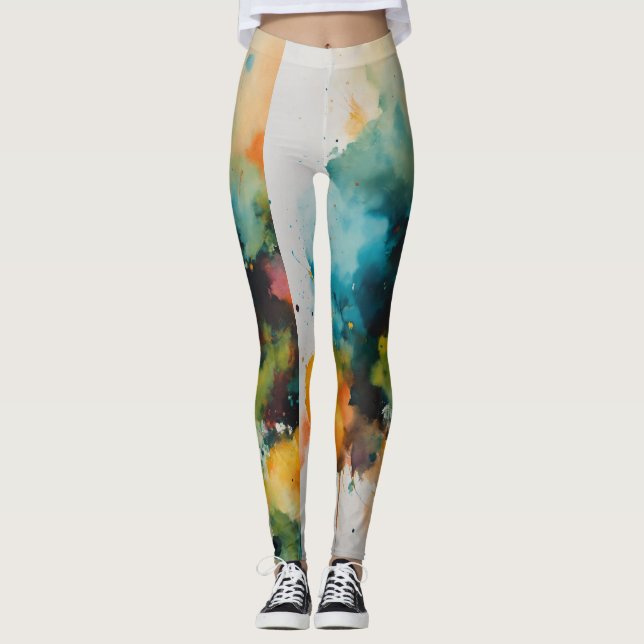 "Stilvoll und lebendig: Entdecken Sie unser All-Ov Leggings (Vorderseite)