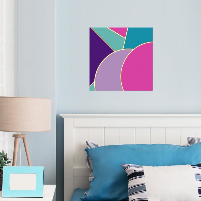 Stilvoll und modern Abstrakt Gold Foliendrucke (In Situ (Schlafzimmer))