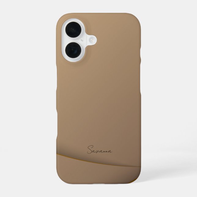 Stilvoll und modern Mit Monogramm iPhone 16 Hülle (Rückseite)