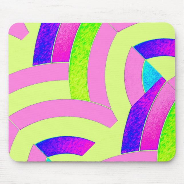 stilvoll und modern, rosa/Limon Zickzack Mousepad (Vorne)