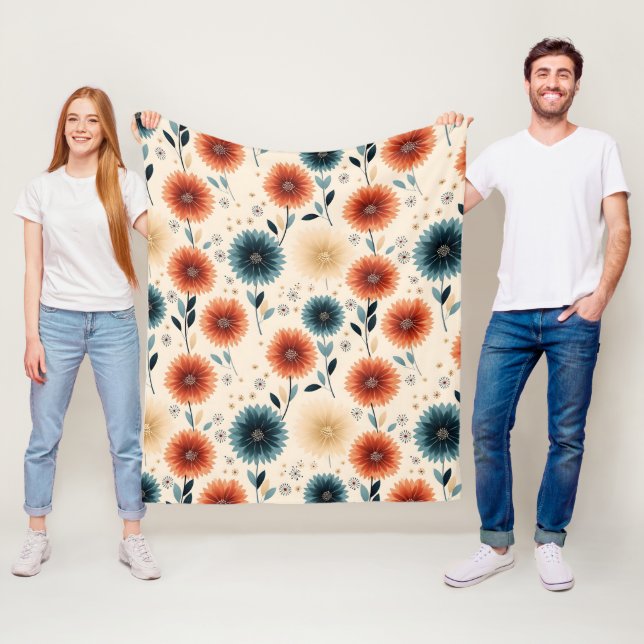 Stilvoll Vintag Inspiriert Blumenmuster Fleecedecke (Beispiel)