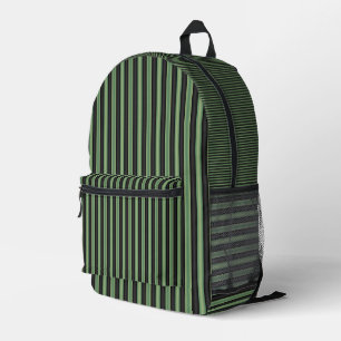 Stilvoll Vintages Olive Sage Green Black 3D gestre Bedruckter Rucksack
