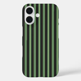 Stilvoll Vintages Olive Sage Green Black 3D gestre iPhone 16 Hülle