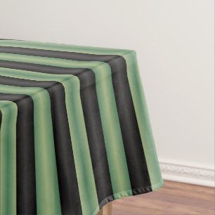 Stilvoll Vintages Olive Sage Green Black 3D gestre Tischdecke