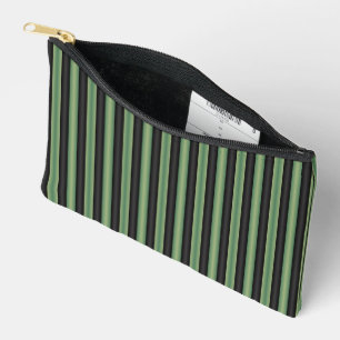 Stilvoll Vintages Olive Sage Green Black 3D gestre Zubehörtasche