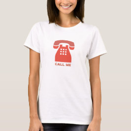 Stilvoll Vintages Rotes Telefon rufen Sie mich all T-Shirt