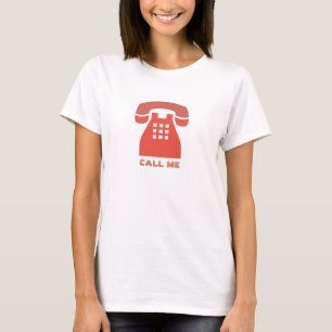Stilvoll Vintages Rotes Telefon rufen Sie mich all T-Shirt