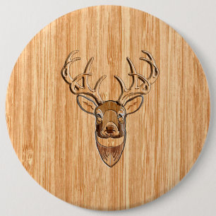 Stilvoll Weißer Schwanz Buck Antlers Light Wood Gr Button