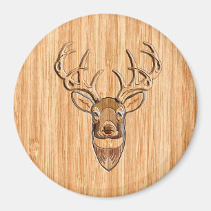 Stilvoll Weißer Schwanz Buck Antlers Light Wood Gr Magnet
