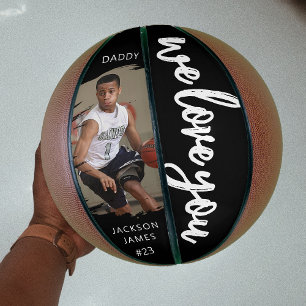 Stilvoll Wir Liebe Sie Brushed Effect Foto Basketball