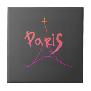 Stilvoll Zeichnend Pariser Eifelturm Fliese