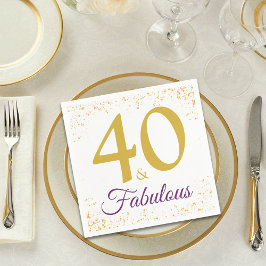 Stilvolle 40 und fabelhafte Geburtstagsparty Gold Serviette