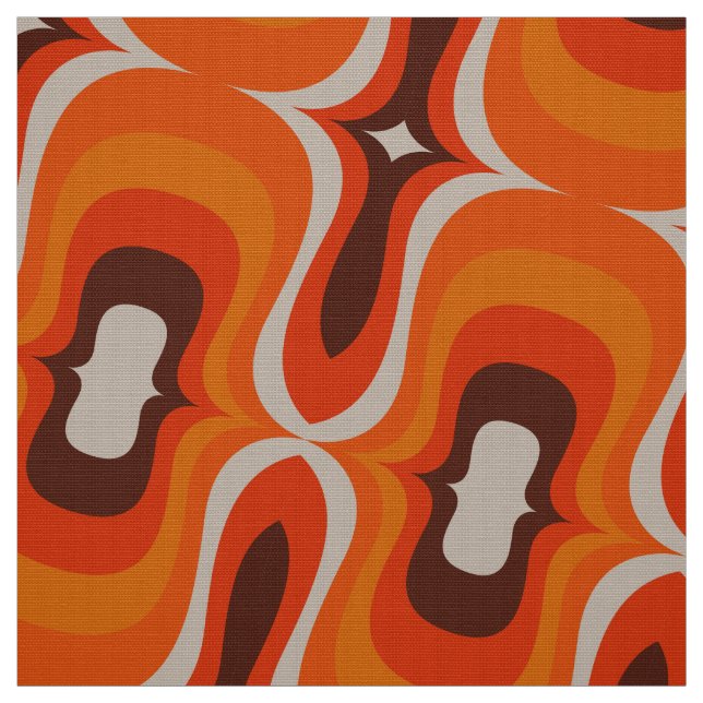 Stilvolle 50er 60er 70er Retro Mod-Muster Gewebe Stoff (Muster)