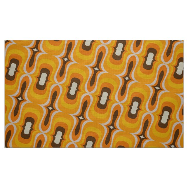 Stilvolle 50er 60er 70er Retro Mod-Muster Gewebe Stoff (Fat Quarter (45,7 x 55,9 cm))