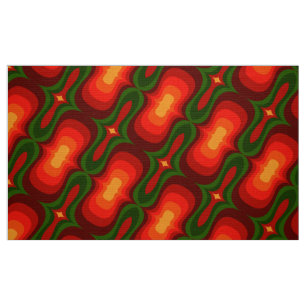Stilvolle 50er 60er 70er Retro Mod-Muster Gewebe Stoff