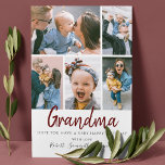 Stilvolle 5 Foto Geburtstagskarte<br><div class="desc">Nichts sagt 'Happy Birthday' wie eine personalisierte Grußkarte. Lass deiner Oma,  wie besonders sie an ihrem Geburtstag ist,  mit diesen fünf einzigartigen Bildkarten. Passen Sie sich mit hochgeehrten Fotografien und herzlichen Botschaften an,  damit sie sich an ihrem besonderen Tag wohl fühlt.</div>