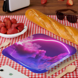 Stilvolle 9" Quadratpapierplatte mit Drehung Pappteller