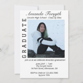 Stilvolle Abschluss Foto Grad Party Einladung