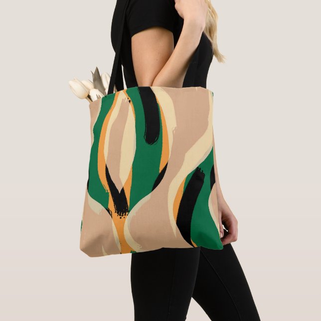 Stilvolle Abstrakt Art Tote Tasche (Von Nahem)