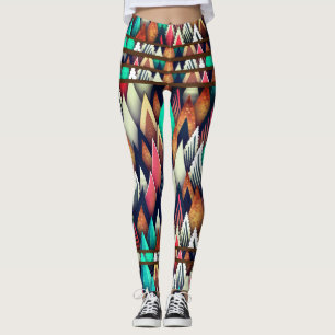 Stilvolle Abstrakte Farbgestaltung Leggings