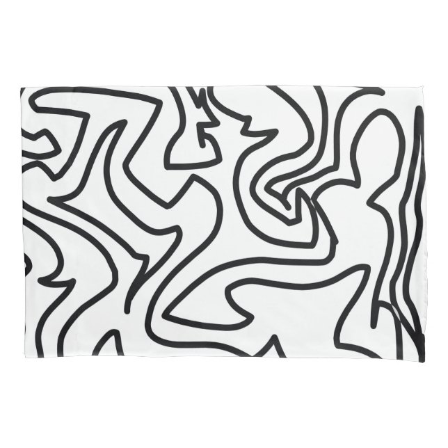 Stilvolle Abstrakte Kunst Kissenbezug (Vorderseite)