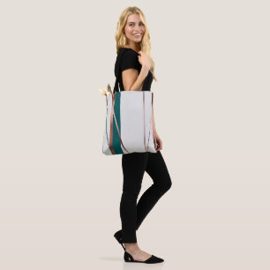 Stilvolle abstrakte Kupfer-Tasche mit Türkis-Akzen