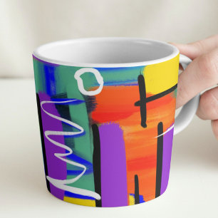 Stilvolle Abstrakte Rainbow Artwork-Geschenke Tasse