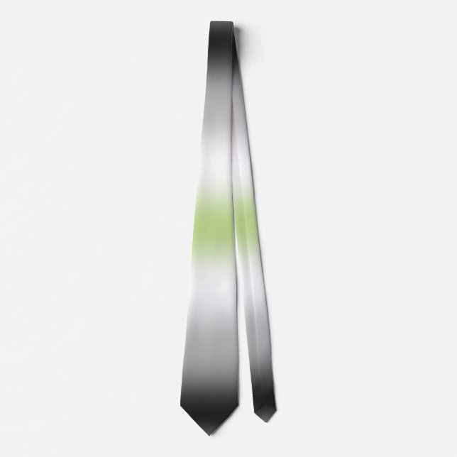 Stilvolle Agender Pride Krawatte, Agender Pride Fl Krawatte (Vorderseite)