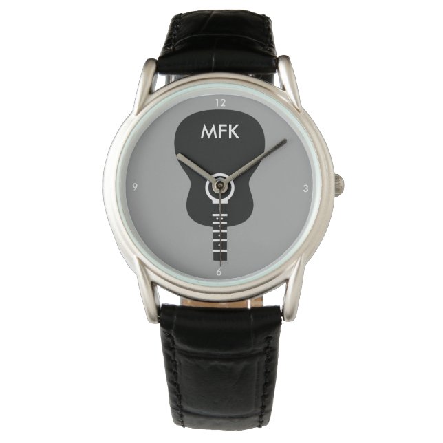 stilvolle akustische Gitarre Armbanduhr (Vorderseite)