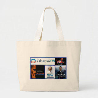 Stilvolle Akzent-Tasche "Obama-Collage " Jumbo Stoffbeutel