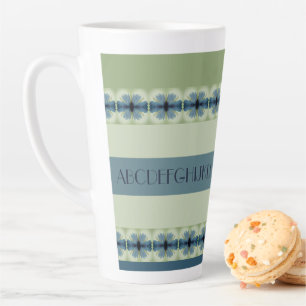 Stilvolle Alphabet Typografie Milchtasse