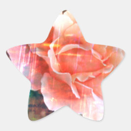 Stilvolle Alte Rose Stern-Aufkleber