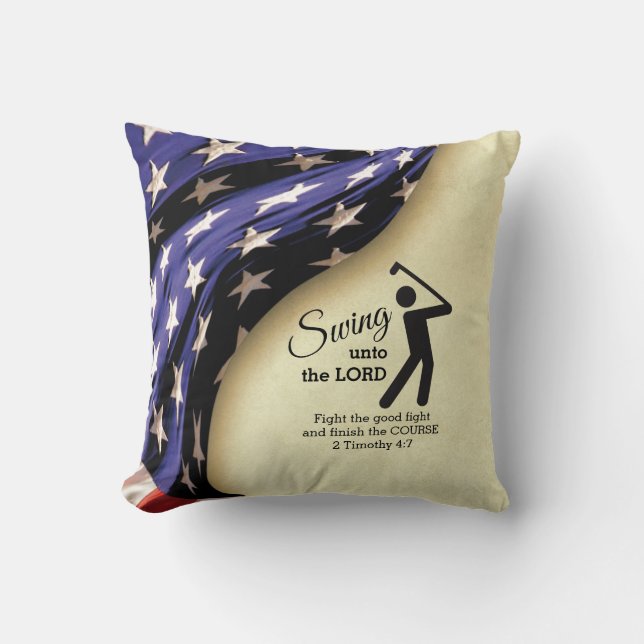 Stilvolle American Flag Golf Kissen (Vorderseite)