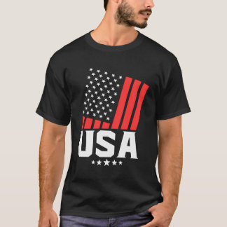 Stilvolle amerikanische Flagge Usa Patriotismus At T-Shirt