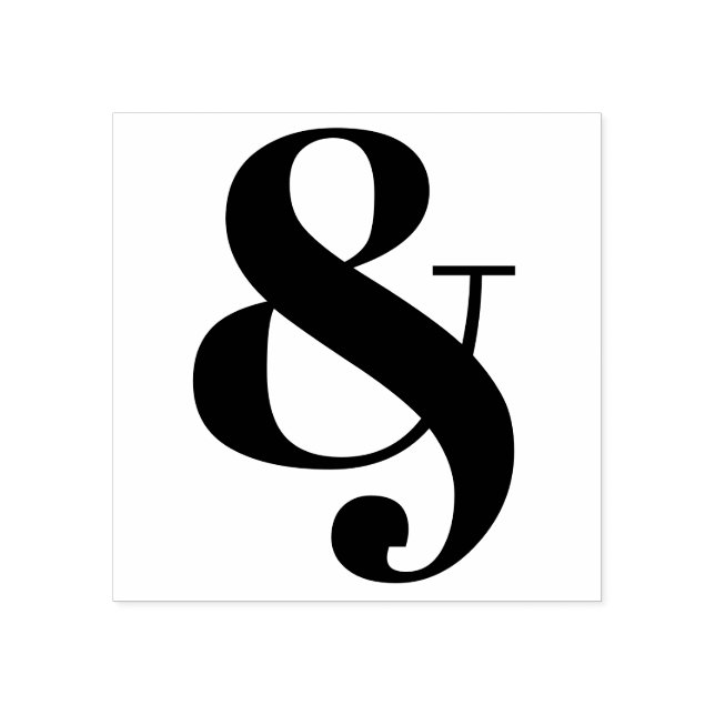 Stilvolle Ampersand Classic Typografie Gummistempel (Prägung)