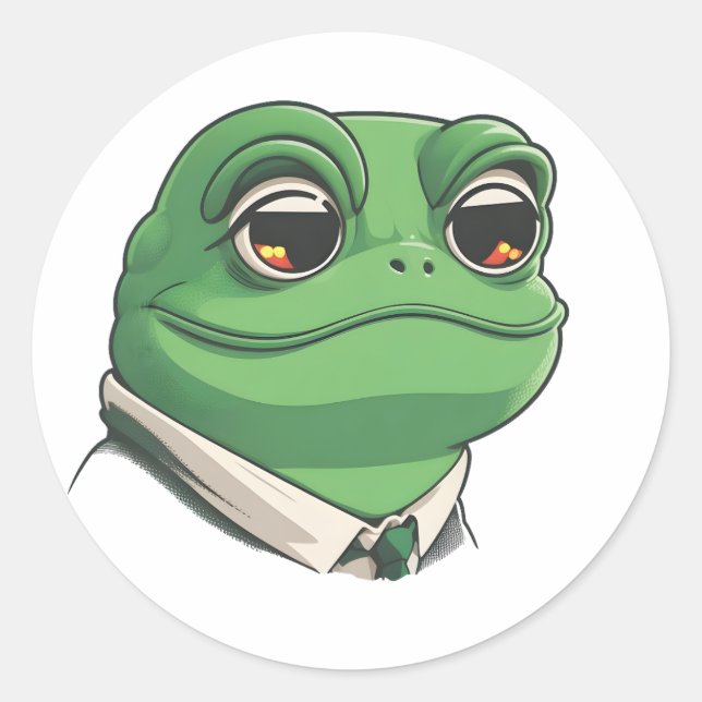 Stilvolle Amphibienkunst für Froschliebhaber Runder Aufkleber (Vorderseite)