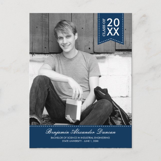 Stilvolle Ankündigung des Abschlusses /Einladung (Vorderseite)