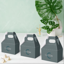 Stilvolle anpassbare Monogramm-Vorlage Geschenkschachtel