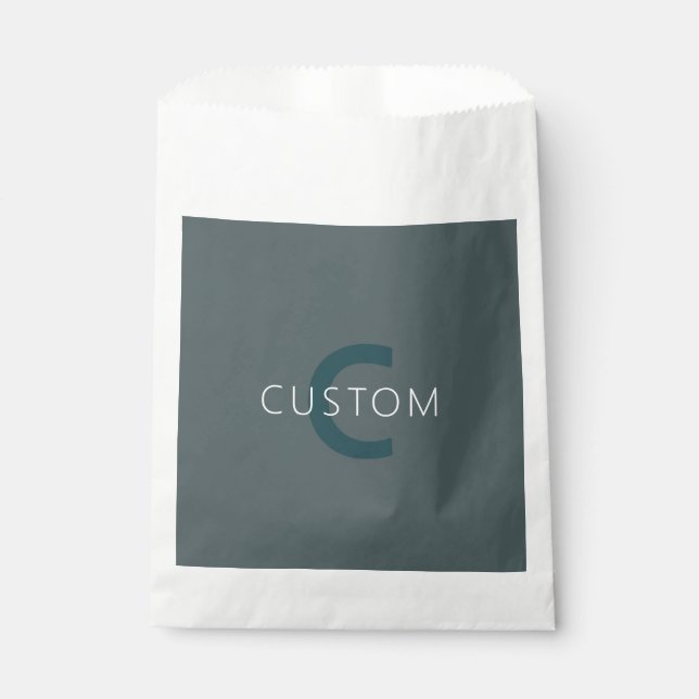 Stilvolle anpassbare Monogramm-Vorlage Geschenktütchen (Vorderseite)