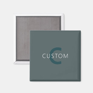 Stilvolle anpassbare Monogramm-Vorlage Magnet