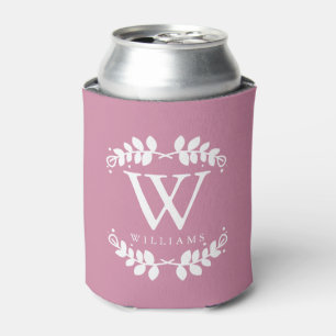 Stilvolle antike Rose Rosa Monogramm Dosenkühler