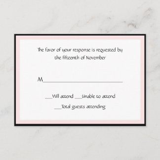 Stilvolle Antwortkarte für alle Einsatzzwecke RSVP Karte