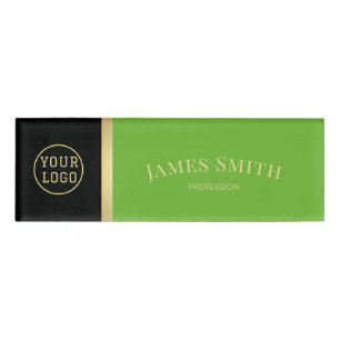Stilvolle Apple Green and Black: Luxury Company Lo Namenschild