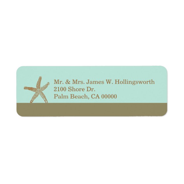 Stilvolle Aqua und Taupe mit Starfish (Vorne)